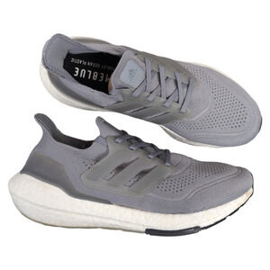 Adidas Ultraboost 21 Primeknit+ Gray FY0404 Athletic Running Sneaker Womens 9